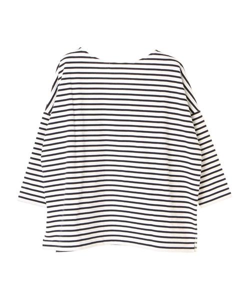 AMERICAN HOLIC(アメリカンホリック)の「・ボーダードロップショルダー長袖プルオーバー(Tシャツ/カットソー・レディース・ネイビー/レッド/グリーン/杢グレー/ブラック/ピンク・FREE)」の11枚目の写真