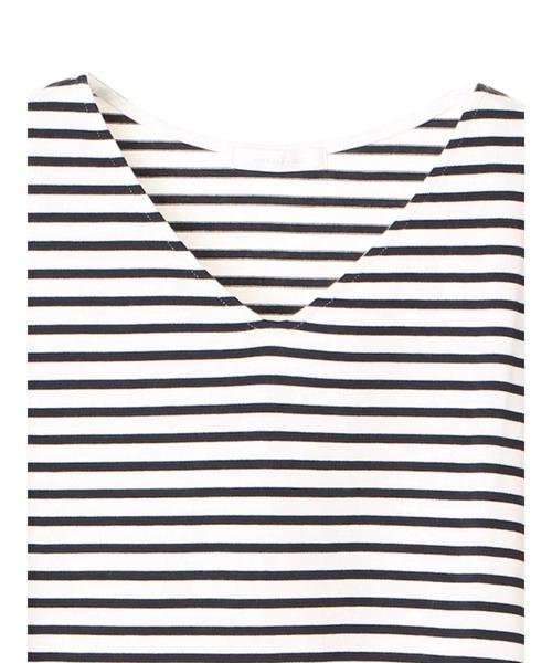 AMERICAN HOLIC(アメリカンホリック)の「・ボーダードロップショルダー長袖プルオーバー(Tシャツ/カットソー・レディース・ネイビー/レッド/グリーン/杢グレー/ブラック/ピンク・FREE)」の10枚目の写真