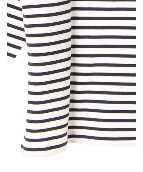 AMERICAN HOLIC(アメリカンホリック)の「・ボーダードロップショルダー長袖プルオーバー(Tシャツ/カットソー・レディース・ネイビー/レッド/グリーン/杢グレー/ブラック/ピンク・FREE)」の8枚目の写真