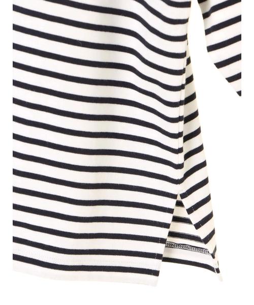 AMERICAN HOLIC(アメリカンホリック)の「・ボーダードロップショルダー長袖プルオーバー(Tシャツ/カットソー・レディース・ネイビー/レッド/グリーン/杢グレー/ブラック/ピンク・FREE)」の7枚目の写真