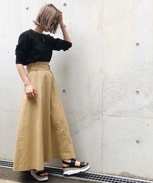 PAGEBOY（ページボーイ）の「【WEB限定】ワッフル7分袖プルオーバー（Tシャツ/カットソー・レディース・ホワイト/ブラック/アイボリー・FREE）」の5枚目の写真