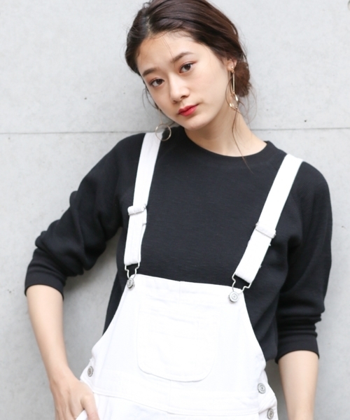 PAGEBOY（ページボーイ）の「【WEB限定】ワッフル7分袖プルオーバー（Tシャツ/カットソー・レディース・ホワイト/ブラック/アイボリー・FREE）」の13枚目の写真