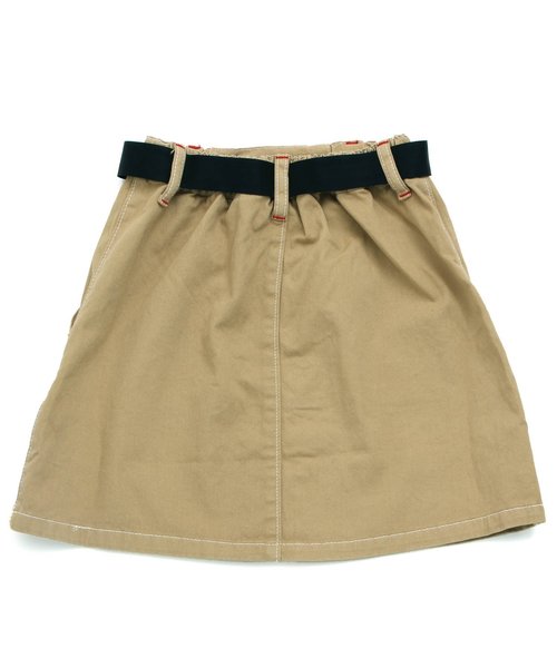 algy(アルジー)の「ベルト付き前ボタンスカート(スカート・キッズ・ベージュ/ブラック/レッド・XX-SMALL/X-SMALL/MEDIUM/SMALL)」の10枚目の写真