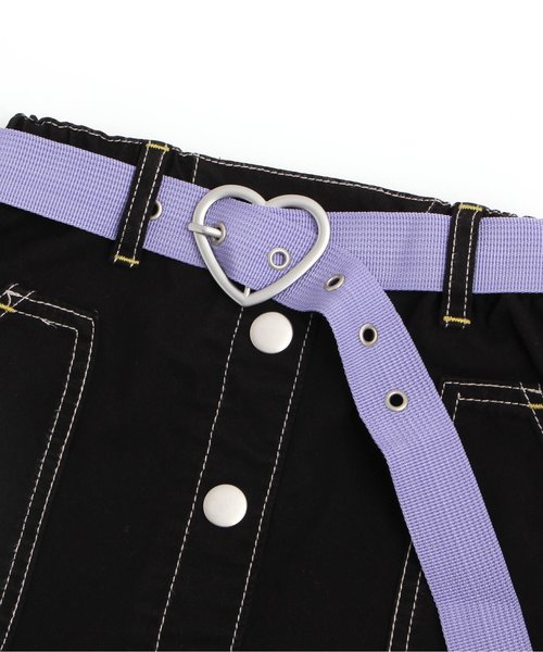 algy(アルジー)の「ベルト付き前ボタンスカート(スカート・キッズ・ベージュ/ブラック/レッド・XX-SMALL/X-SMALL/MEDIUM/SMALL)」の13枚目の写真