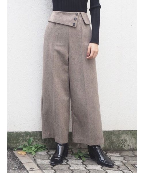 MURUA（ムルーア）の「タックワイドパンツ（その他パンツ・レディース・グレー/ブラック/ブラウン・1/2）」の3枚目の写真