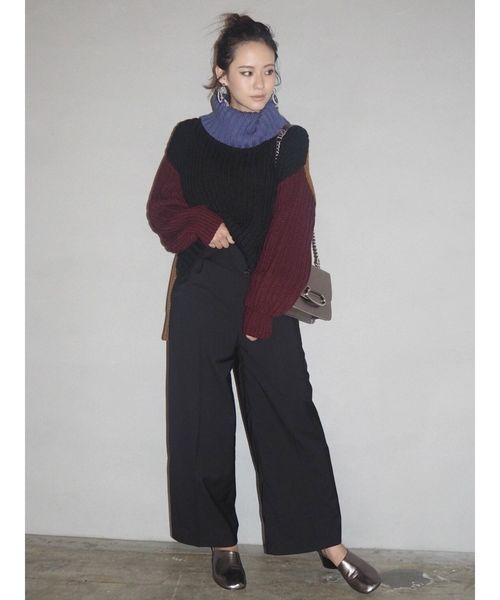 MURUA（ムルーア）の「タックワイドパンツ（その他パンツ・レディース・グレー/ブラック/ブラウン・1/2）」の12枚目の写真