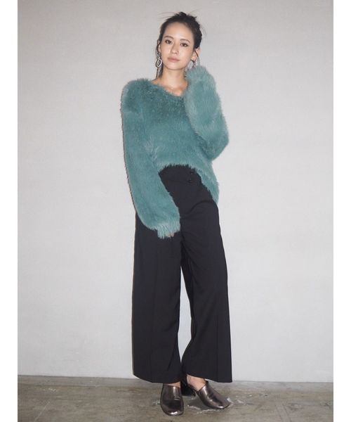 MURUA（ムルーア）の「タックワイドパンツ（その他パンツ・レディース・グレー/ブラック/ブラウン・1/2）」の15枚目の写真