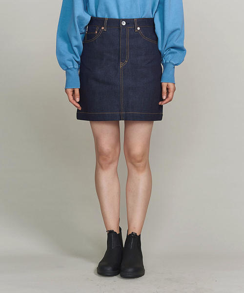 BEAUTY&YOUTH UNITED ARROWS(ビューティーアンドユースユナイテッドアローズ)の「BY デニム5ポケットミニスカート ◆(デニムスカート・レディース・ネイビー・SMALL/MEDIUM)」の5枚目の写真