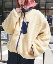 apres jour | もこもこ配色ボアブルゾン【ZOZOTOWN限定アイテム】(ブルゾン)