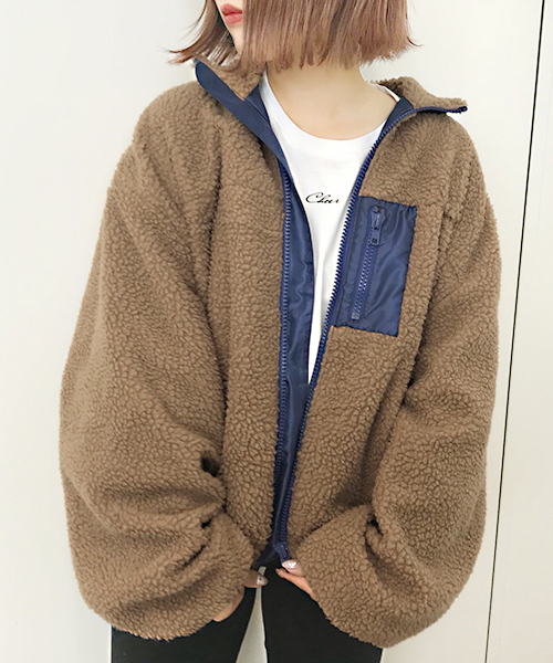 アプレジュール もこもこフードブルゾン apres jour（アプレジュール）の「もこもこフードボアブルゾン