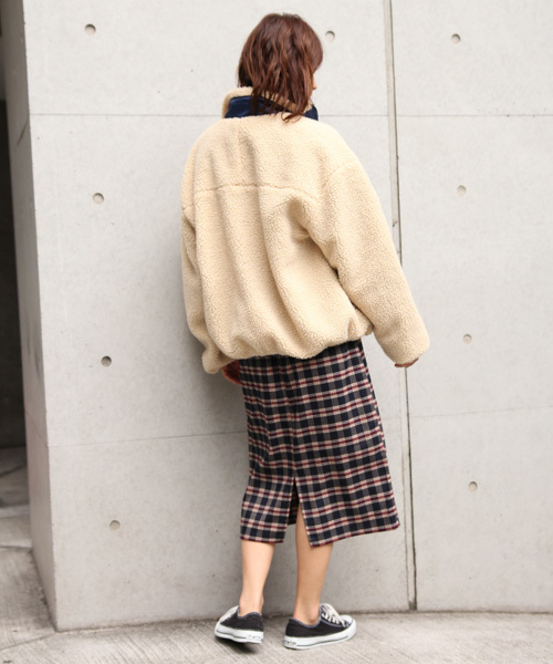 apres jour（アプレジュール）の「もこもこ配色ボアブルゾン【ZOZOTOWN限定アイテム】（ブルゾン・レディース・クリーム/キャメル・フリー）」の9枚目の写真