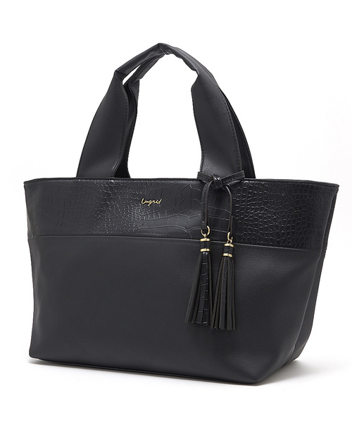 Ungrid（アングリッド）の「【Ungrid/アングリッド】　クロコ風型押しバッグ・ポーチ・サイフ　スペシャル3点SET（トートバッグ・レディース・ブラック/ベージュ/グレー・FREE）」の20枚目の写真