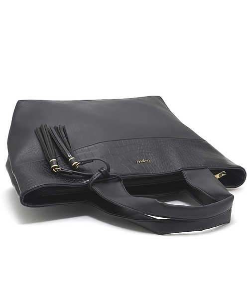 Ungrid（アングリッド）の「【Ungrid/アングリッド】　クロコ風型押しバッグ・ポーチ・サイフ　スペシャル3点SET（トートバッグ・レディース・ブラック/ベージュ/グレー・FREE）」の22枚目の写真