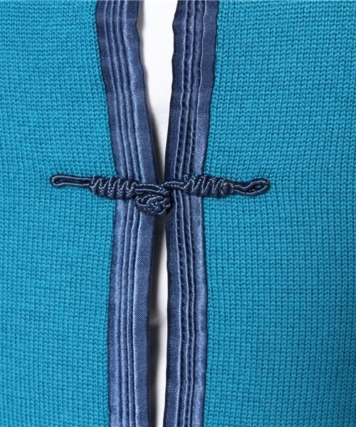 BEAMS BOY（ビームスボーイ）の「□BEAMS BOY / 12ゲージ チャイナ 7分袖カーディガン（カーディガン/ボレロ・レディース・ブラック/オレンジ系その他/ロイヤルブルー・ONE SIZE）」の12枚目の写真