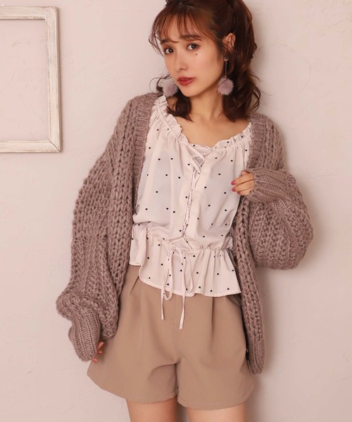 one after another NICE CLAUP(ワンアフターアナザーナイスクラップ)の「ラメベルト付き ショートパンツ(その他パンツ・レディース・モカ/ブラック系その他/グレー系その他/ライトベージュ・FREE)」の8枚目の写真