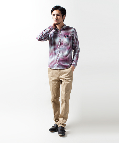 NANO universe（ナノユニバース）の「BritishMadrasSH（シャツ/ブラウス・メンズ・ホワイト/チャコール/ブルー/レッド・SMALL/MEDIUM/LARGE/X-LARGE）」の17枚目の写真