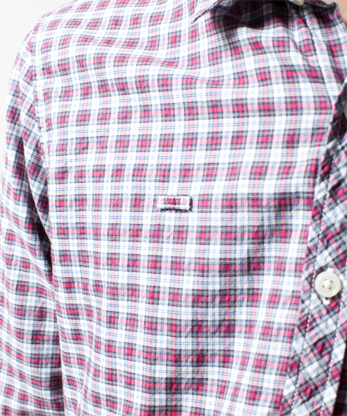 NANO universe（ナノユニバース）の「BritishMadrasSH（シャツ/ブラウス・メンズ・ホワイト/チャコール/ブルー/レッド・SMALL/MEDIUM/LARGE/X-LARGE）」の9枚目の写真