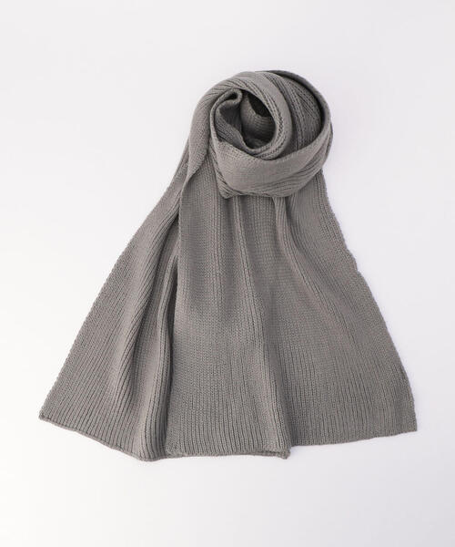 BEAUTY&YOUTH UNITED ARROWS（ビューティーアンドユースユナイテッドアローズ）の「BY アクリルリブニットストール ◆（ストール/ショール・レディース・モカ/オフホワイト/グレー/ブラック/ネイビー・FREE）」の4枚目の写真