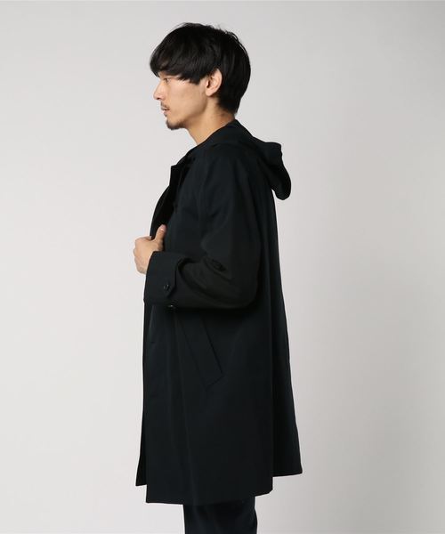 MARGARET HOWELL（マーガレットハウエル）の「DRY COTTON LIGHT CANVAS（ステンカラーコート・メンズ・ネイビー/グリーン・SMALL/MEDIUM/LARGE/X-LARGE）」の3枚目の写真