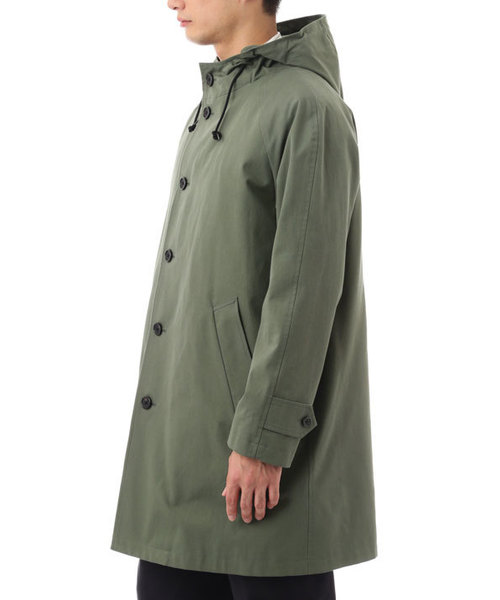 MARGARET HOWELL（マーガレットハウエル）の「DRY COTTON LIGHT CANVAS（ステンカラーコート・メンズ・ネイビー/グリーン・SMALL/MEDIUM/LARGE/X-LARGE）」の9枚目の写真