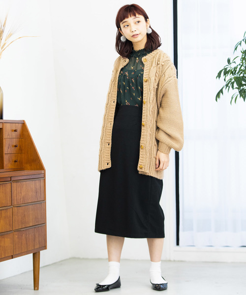 WEGO（ウィゴー）の「WEGO/ケーブルミドルカーディガン（カーディガン/ボレロ・レディース・ピンク/ライトブラウン/ライトベージュ・FREE）」の20枚目の写真