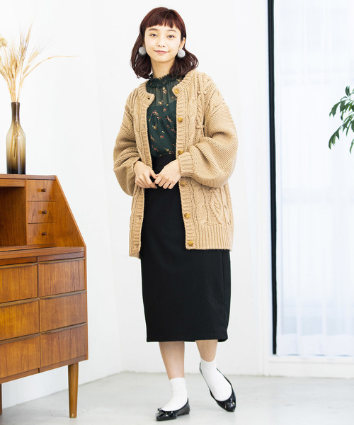 WEGO（ウィゴー）の「WEGO/ケーブルミドルカーディガン（カーディガン/ボレロ・レディース・ピンク/ライトブラウン/ライトベージュ・FREE）」の19枚目の写真