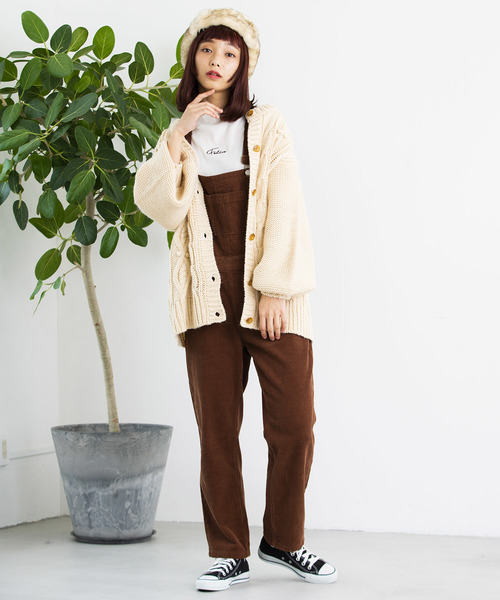 WEGO（ウィゴー）の「WEGO/ケーブルミドルカーディガン（カーディガン/ボレロ・レディース・ピンク/ライトブラウン/ライトベージュ・FREE）」の16枚目の写真