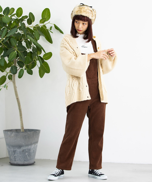 WEGO（ウィゴー）の「WEGO/ケーブルミドルカーディガン（カーディガン/ボレロ・レディース・ピンク/ライトブラウン/ライトベージュ・FREE）」の15枚目の写真