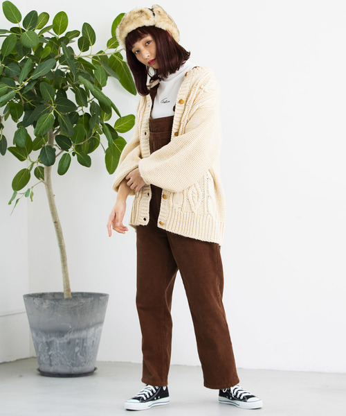 WEGO（ウィゴー）の「WEGO/ケーブルミドルカーディガン（カーディガン/ボレロ・レディース・ピンク/ライトブラウン/ライトベージュ・FREE）」の14枚目の写真