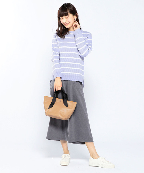 Petit Honfleur（プチオンフルール）の「裏起毛ワイドパンツ（その他パンツ・レディース・ブラック/チャコールグレー/ネイビー・M size/L size/LL）」の9枚目の写真