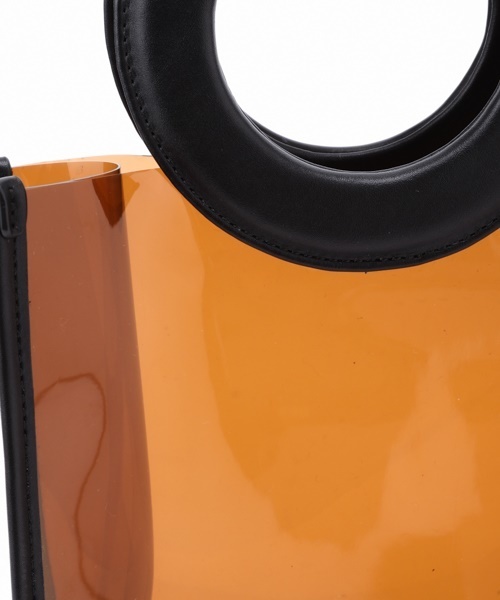 Casselini（キャセリーニ）の「クリアオーストリッチハンドルバッグ（ハンドバッグ・レディース・ブラック/パープル/ブラウン/ピンク/オレンジ・FREE）」の8枚目の写真