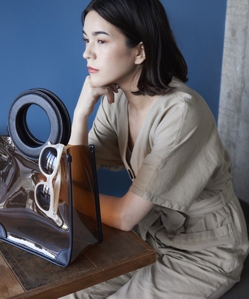 Casselini（キャセリーニ）の「クリアオーストリッチハンドルバッグ（ハンドバッグ・レディース・ブラック/パープル/ブラウン/ピンク/オレンジ・FREE）」の11枚目の写真