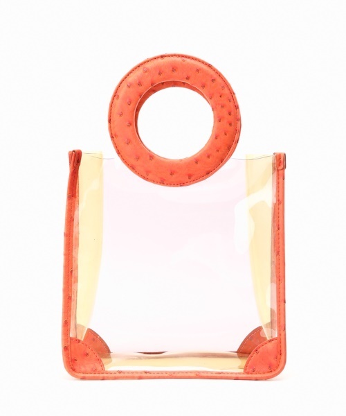 Casselini（キャセリーニ）の「クリアオーストリッチハンドルバッグ（ハンドバッグ・レディース・ブラック/パープル/ブラウン/ピンク/オレンジ・FREE）」の16枚目の写真