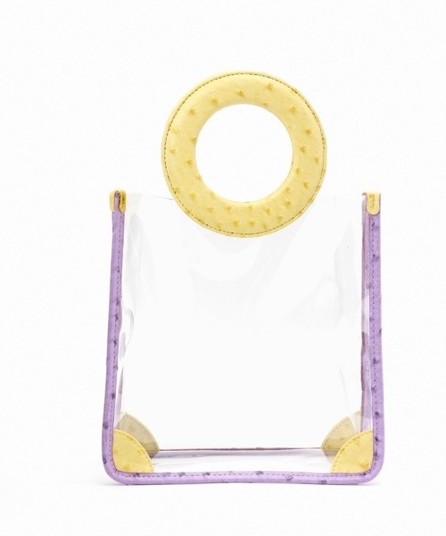 Casselini（キャセリーニ）の「クリアオーストリッチハンドルバッグ（ハンドバッグ・レディース・ブラック/パープル/ブラウン/ピンク/オレンジ・FREE）」の15枚目の写真