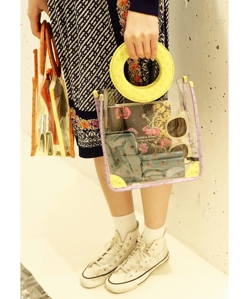 Casselini（キャセリーニ）の「クリアオーストリッチハンドルバッグ（ハンドバッグ・レディース・ブラック/パープル/ブラウン/ピンク/オレンジ・FREE）」の14枚目の写真