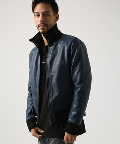 【初版】ラムレザープライムオーバー襟付きシングルライダースジャケット　00サイズ UNISEX》Lamb leather Prime-Over Single Rider Collared Jacket