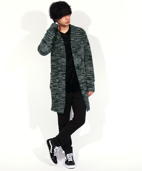8(eight)(エイト)の「ニット コーディガン ロング丈(カーディガン/ボレロ・メンズ・ブラック/ベージュ・MEDIUM/LARGE)」の20枚目の写真