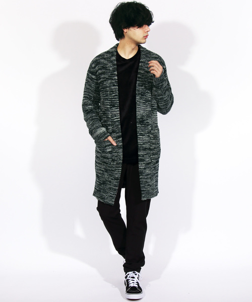 8(eight)(エイト)の「ニット コーディガン ロング丈(カーディガン/ボレロ・メンズ・ブラック/ベージュ・MEDIUM/LARGE)」の13枚目の写真