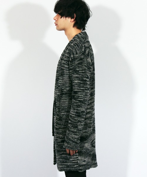 8(eight)(エイト)の「ニット コーディガン ロング丈(カーディガン/ボレロ・メンズ・ブラック/ベージュ・MEDIUM/LARGE)」の3枚目の写真
