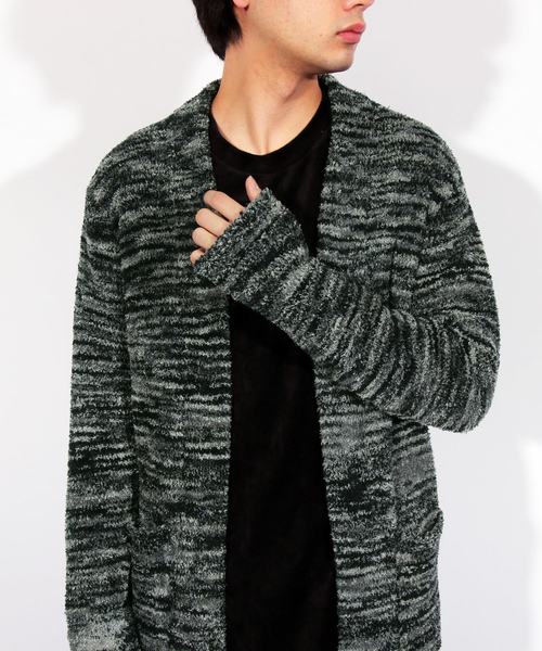 8(eight)(エイト)の「ニット コーディガン ロング丈(カーディガン/ボレロ・メンズ・ブラック/ベージュ・MEDIUM/LARGE)」の14枚目の写真