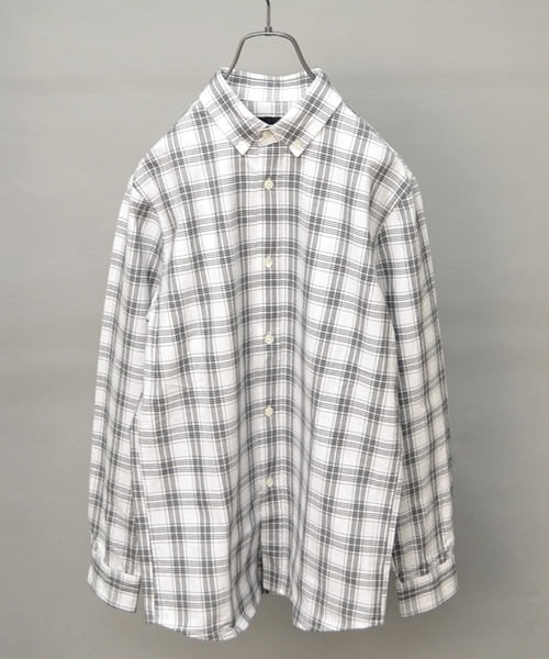 SHIPS JET BLUE(シップスジェットブルー)の「JB: 【ROBERT KAUFMAN】 プレイド/ボタンダウンシャツ■(シャツ/ブラウス・メンズ・ホワイト系その他/ブラック系その他/ブルー系その他/レッド系その他・SMALL/LARGE/MEDIUM)」の1枚目の写真