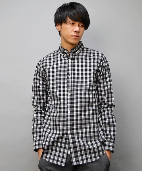 SHIPS JET BLUE(シップスジェットブルー)の「JB: 【ROBERT KAUFMAN】 プレイド/ボタンダウンシャツ■(シャツ/ブラウス・メンズ・ホワイト系その他/ブラック系その他/ブルー系その他/レッド系その他・SMALL/LARGE/MEDIUM)」の2枚目の写真