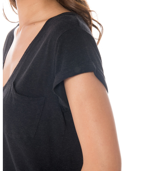 RVCA（ルーカ）の「RVCA レディース  BRIX V-NECK T-SHIRT Ｔシャツ/Vネック/ポケットTシャツ（Tシャツ/カットソー・レディース・ブラック/ベージュ・SMALL/X-SMALL）」の11枚目の写真