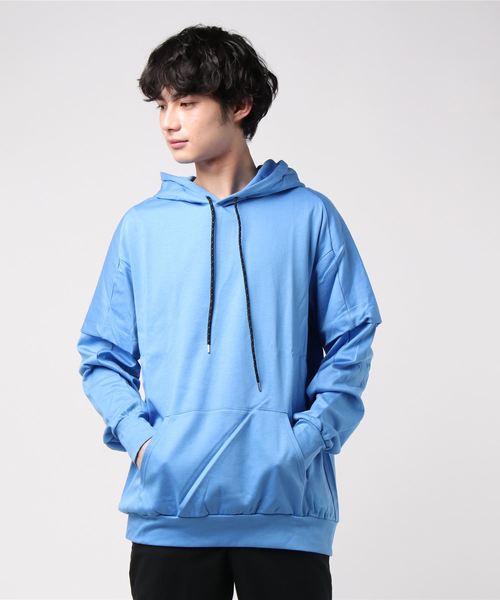 TTT MSW（ティー）の「【TTT_MSW】Layred doublesleeve parka（パーカー・メンズ・ブラック/イエロー/ブルー・MEDIUM/LARGE）」の2枚目の写真