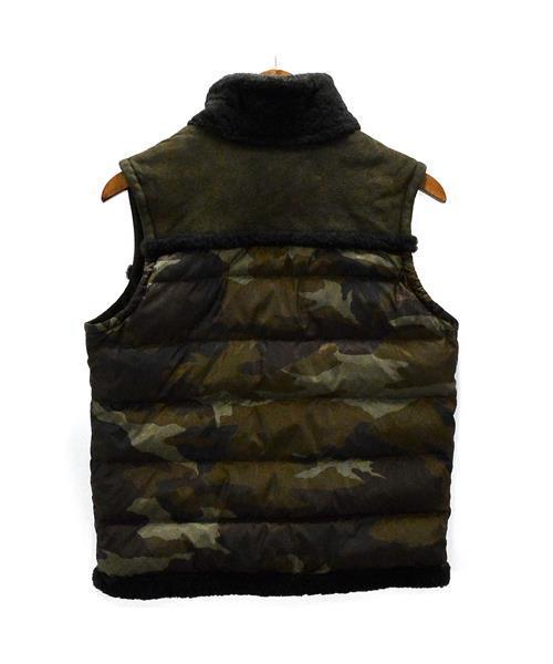 ブランド古着】柄ムートン ダウンベスト カモフラ（ダウンベスト
