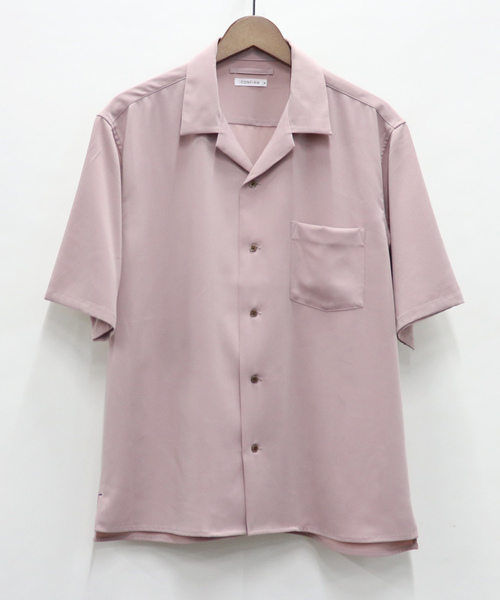 Confirm（コンファーム）の「Confirm / コンファーム レーヨンタッチオープンカラーシャツ（シャツ/ブラウス・メンズ・ネイビー/ベージュ/ピンク/キャメル・M/L）」の4枚目の写真