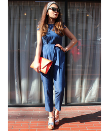 KIKKA THE DIARY OF | リボンデニムオールインワン(サロペット/オーバーオール)