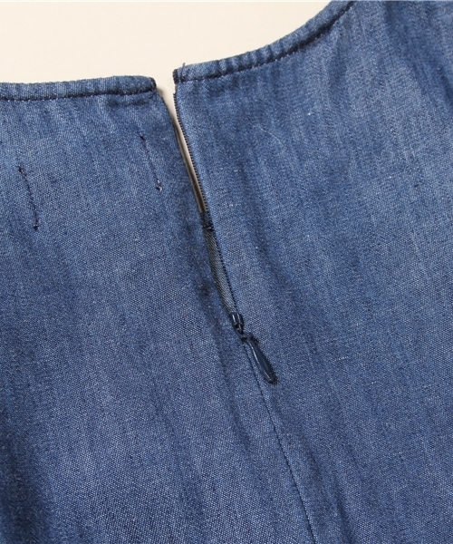 KIKKA THE DIARY OF（キッカ　ザ　ダイアリー　オブ）の「【ブロガー桃さん着用】リボンデニムオールインワン（サロペット/オーバーオール・レディース・ブルー/ライトブルー・38/36）」の5枚目の写真