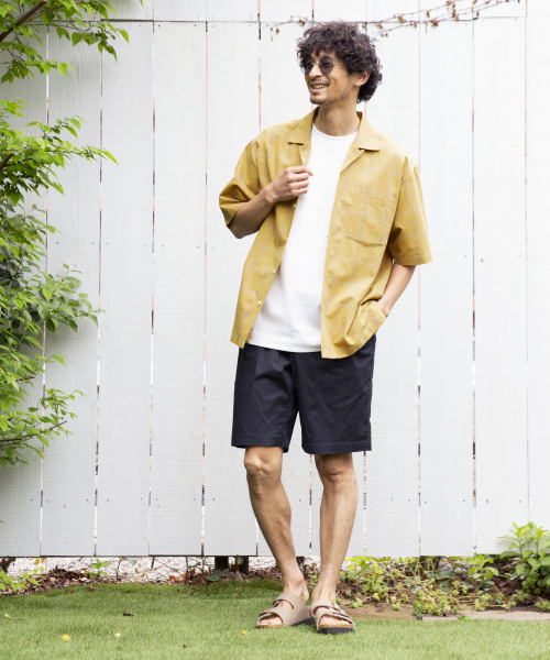 GLOBAL WORK（グローバルワーク）の「ハイブリッドリネンオープンカラー/832659（シャツ/ブラウス・メンズ・ブルー系その他7/ライトグリーン/ベージュ/ゴールド系その他/ブラック・SMALL/LARGE/X-LARGE/MEDIUM）」の12枚目の写真