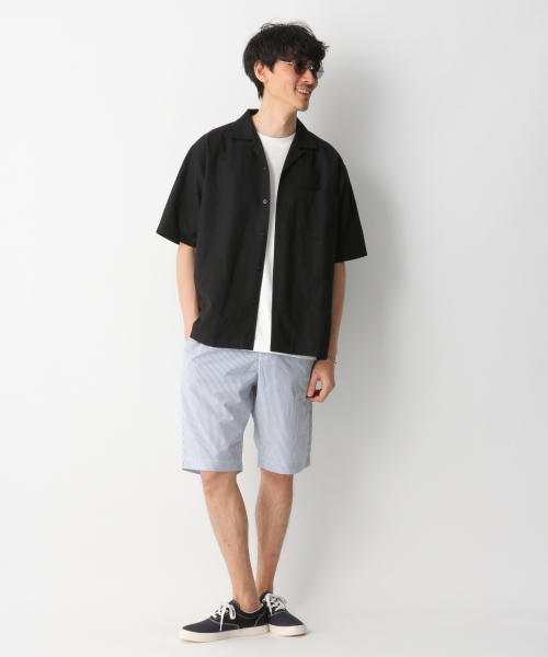 GLOBAL WORK（グローバルワーク）の「ハイブリッドリネンオープンカラー/832659（シャツ/ブラウス・メンズ・ブルー系その他7/ライトグリーン/ベージュ/ゴールド系その他/ブラック・SMALL/LARGE/X-LARGE/MEDIUM）」の18枚目の写真